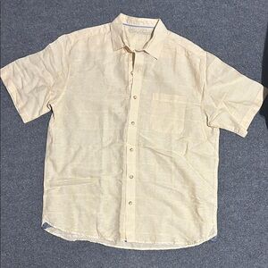 Caribbean Pale Yellow Short-Sleeve Button-Down Shirt